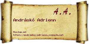 Andráskó Adrienn névjegykártya