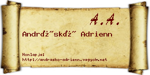 Andráskó Adrienn névjegykártya