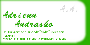 adrienn andrasko business card